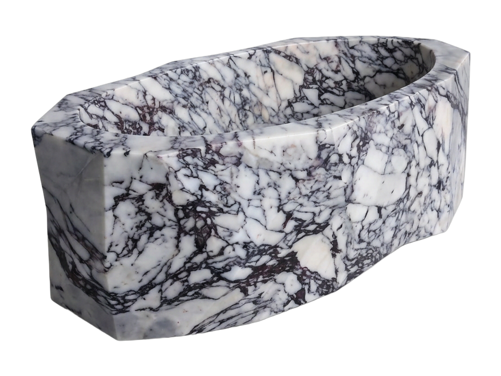 Calacatta Viola Faceted Bathtub