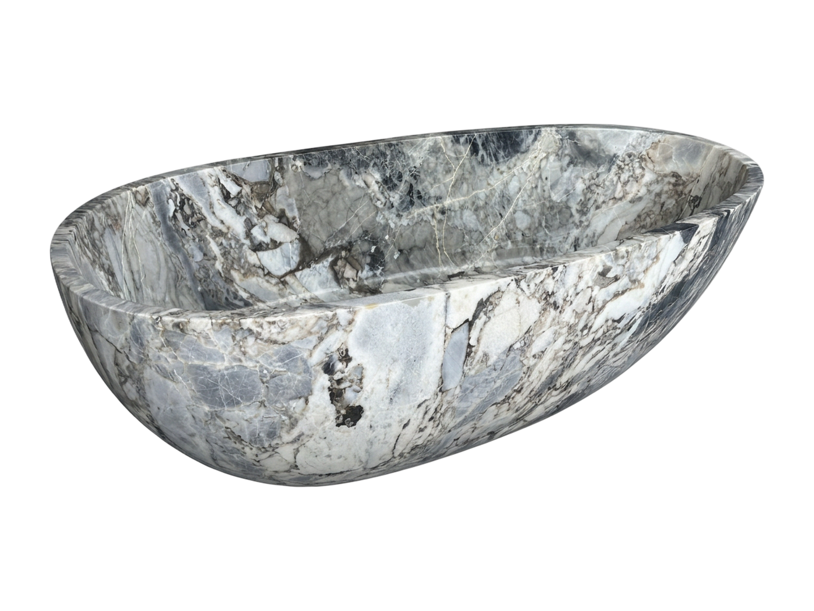 Blue & White Porcelain Marble Bathtub