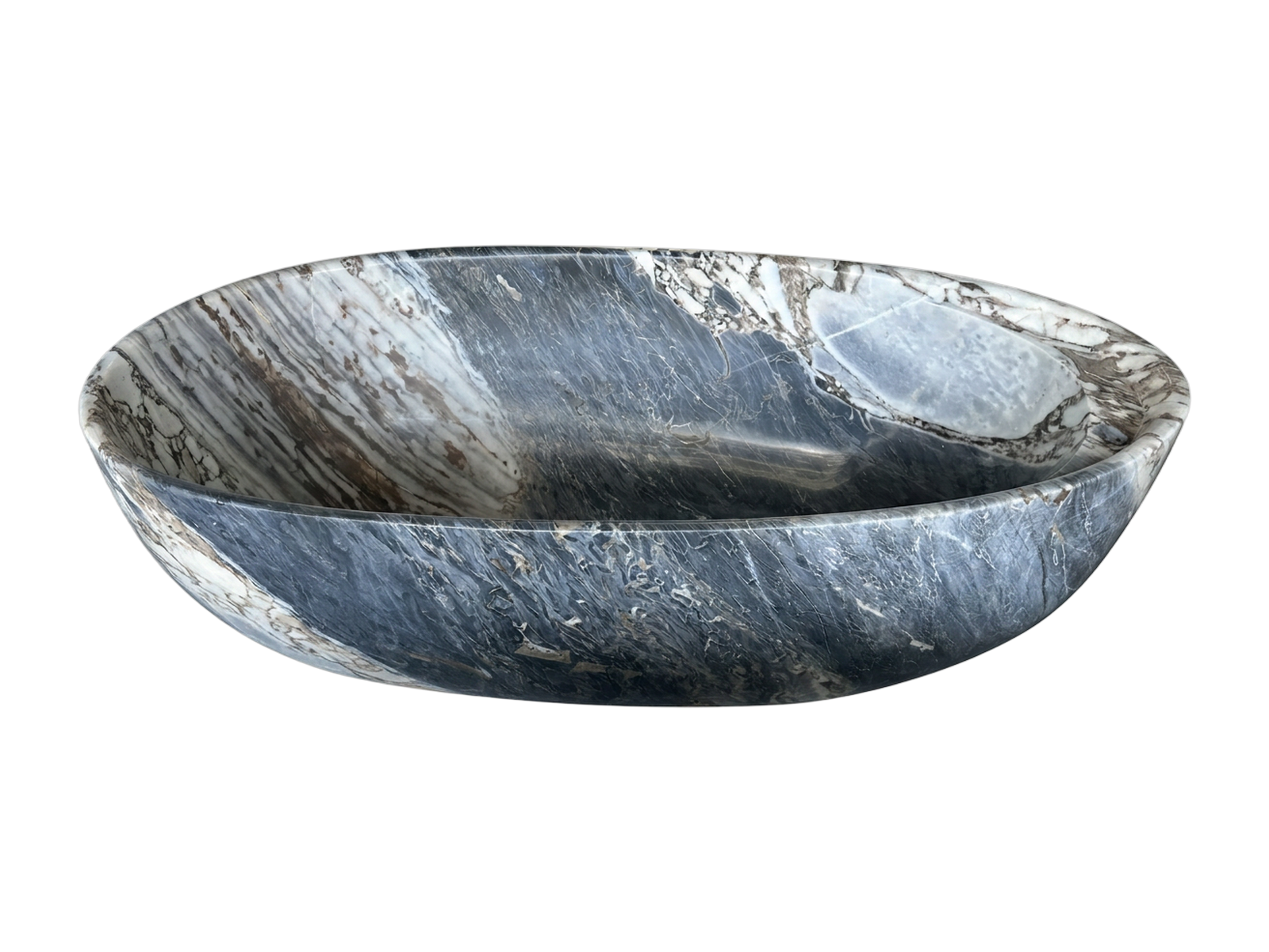 Blue Grey Marble Bathtub