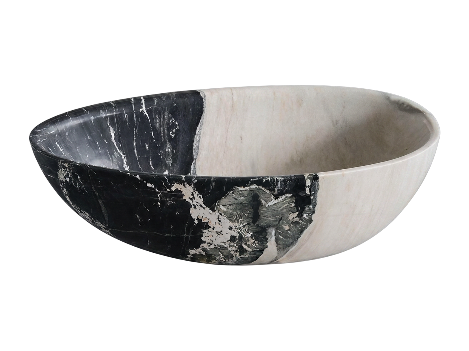 Black & White Marble Bathtub
